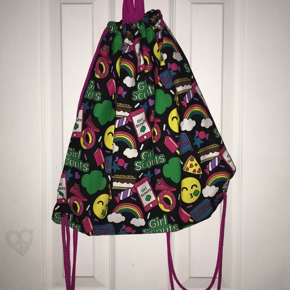 Girl Scout bag and notebook